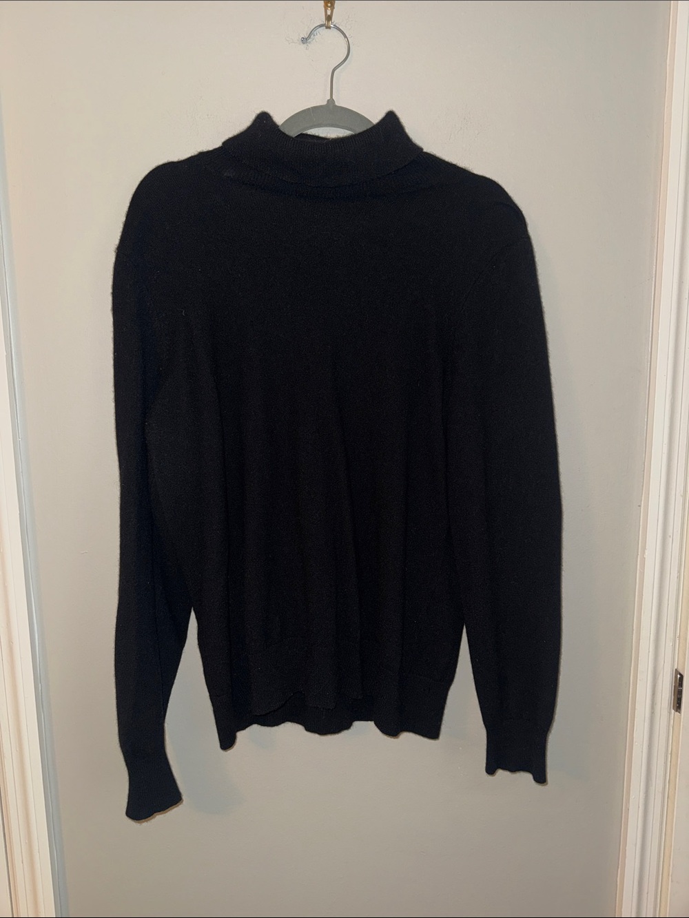 Lands' End 100% Cashmere Black Turtleneck Sweater for Woman
